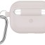 Силиконовый чехол для AirPods 3 c карабином бежевый