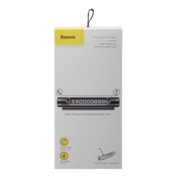 Парковочная карта Baseus Hermit, пластик+поликарбонат (ACNUM-0S) серебристая