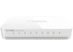 Коммутатор-мини D-Link DGS-1008A с 8-портами белый