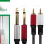 Кабель 2xAUX 6.35мм (папа) - 2xRCA (папа) Livepower S275 1.8м черный