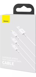 Кабель-зарядка Baseus Superior 3в1 i-Phone/Type-C/Micro 3.5A 0.5м P10320105221-01 белый