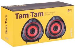 Perfeo колонки "TAM-TAM" 2.0, мощность 2х3 Вт (RMS), USB, черные
