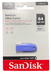 3.2 USB флеш накопитель SanDisk 64GB SDCZ550-064G-G46NB Ultra Curve синии