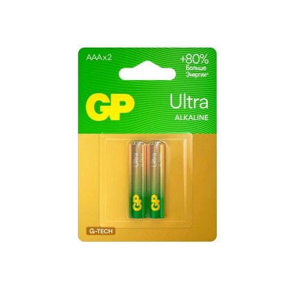 Батарейка алкалиновая GP LR03/2BL Ultra G-TECH