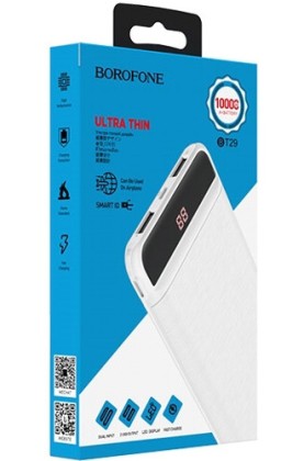 Powerbank Borofone BT29 10000mAh 2USB 2A белый