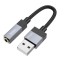 Кабель-переходник Hoco UPA32D USB (папа) на AUX 3.5мм (мама) черный