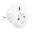 Сетевой переходник адаптер для евророзетки Hoco AC6 10А 250В белый
