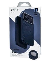 Накладка для i-Phone 17 Pro Max Uniq Keva Magsafe синяя