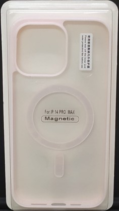 Накладка для i-Phone 14 Pro Max 6.7" Magsafe силикон прозрачный бока розовая