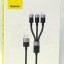 Usb Кабель-зарядка Micro+Lightning+Type-C Baseus StarSpeed 3.5A 0.6м (P10319900111-00) чёрный