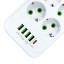 Сетевой фильтр Yemstza 2500W-10A(Max) 10 розеток+4USB+1USB-C 2м. белый