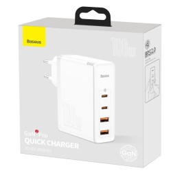 Сетевое зар. устр. Baseus Baseus GaN2 Pro Quick Charger 2C+2U 100W EU CCGAN2P-L02 белый