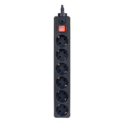 Perfeo сетевой фильтр "POWER+", 1,8м, 6 розеток, черный (PF-PP-6/1,8-B)