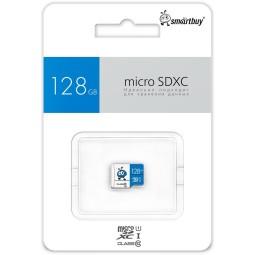 micro SDXC карта памяти Smartbuy 128GB UHS-I BLUE (без адаптеров)