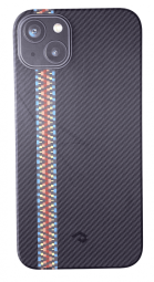 Накладка для i-Phone 14 Plus 6.7" Pitaka Magez Case 3 чёрная с узорами