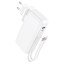 Powerbank Hoco J126 10000mAh 1USB/1C с шнуром Type-C/Lightning белый