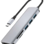 USB-C хаб Wiwu Alpha 7в1 3USB/HDMI/USB-C/MicroSD/TF серый