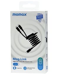 Usb Кабель-зарядка Type-C на 2Type-C Momax Mag.Link 100W DC85D 1.5м черный