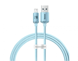 Usb Кабель-зарядка Lightning Baseus Crystal Shine 2.4A 2м (CAJY001203) синий
