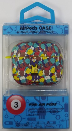 Силиконовый светящийся в темноте чехол для AirPods 3 Luxo Kaws рисунок №19