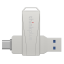 USB3.2/USB-C флеш накопитель Lenovo Thinkplus MU252 64GB серебристый