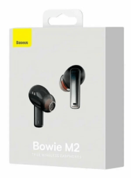 Мобильная Bluetooth-гарнитура Baseus Bowie M2 BT5.2/40mAh (400mAh)/5ч/ANC (NGTW140001) черная