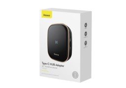 USB-С хаб Baseus 2USB/1C/SD/TF/HDMI 4K/RJ45/3.5мм (CAHUB-AU01) черный