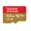 micro SDXC карта памяти SanDisk 64GB Class10 Extreme UHS-I U3 (170 Mb/s) без адаптера SDSQXAH-064G-G