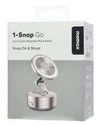 Подставка для смартфона Momax 1-Snap Go Auto Suction Magnetic Phone Stand KH20L титан