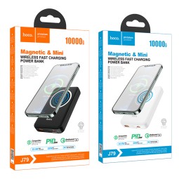 Powerbank с беспроводной зарядкой Hoco J79 10000mAh 3A 22.5W/20W 1USB/USB-C черный
