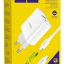 Сетевое зар. устр. Hoco C80A с шнуром Type-C на Type-C 1USB/1С PD3.0/QC3.0 20W/18W белое