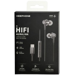 Наушники с микрофоном Keephone HIFI KP-WE001 Type-C черные