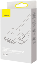 Переходник Baseus Lite series HDMI на VGA +3.5мм/MicroUSB WKQX010102 белый