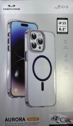Накладка для i-Phone 15 Keephone Aurora Magsafe синий