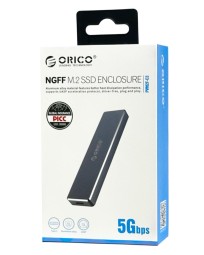 Внешний корпус для M2 NVMe/NGFF (SATA) Orico PVM2F-C3 USB-C3.1 серебристый
