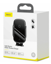 Держатель c беспроводной зарядкой Baseus Light Electric Holder WXHW03-01 черный