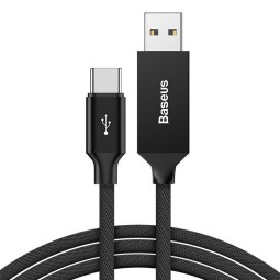 Usb Кабель-зарядка TYPE-C Baseus Artistic Striped 5A 5м (CATYW-B01) чёрный