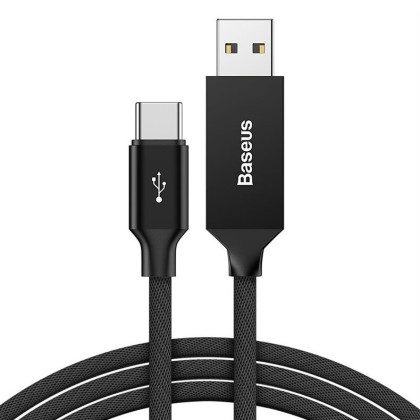 Usb Кабель-зарядка TYPE-C Baseus Artistic Striped 5A 5м (CATYW-B01) чёрный