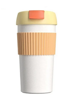 Термокружка Kiss Kiss Fish Rainbow 360ml бело-оранжевый