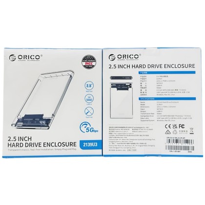 Внешний корпус для HDD 2.5" Orico 2139U3 прозрачный