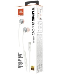 Наушники с микрофоном JBL T310C Type-C белые