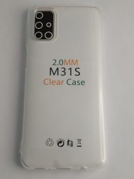 Чехол-накладка силикон 2.0мм Samsung Galaxy M31S прозрачный