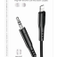 Кабель-переходник Lightning на AUX 3,5mm Hoco UPA18 1м черный