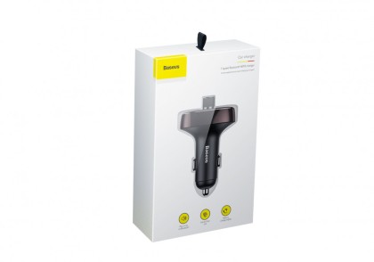 Автомобильное заряд. устр. Baseus T-typed Bluetooth MP3 2USB 3.4A CCALL-TM12 черное