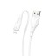 Usb Кабель-зарядка Lightning Borofone BX18 Optimal 2.4A 1м силиконовый белый