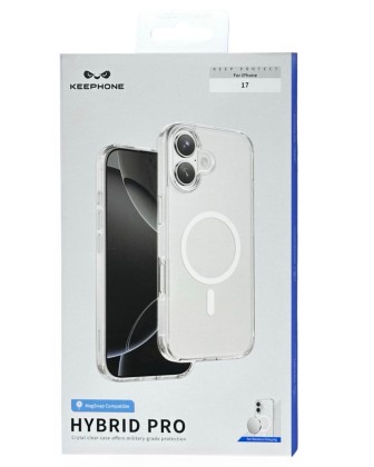 Накладка для i-Phone 17 Keephone Hybrid Pro MagSnap прозрачный