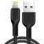 Usb Кабель-зарядка Lightning Hoco X20 Flash 2.0A 2м силиконовый черный