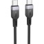 Usb Кабель-зарядка Type-C на Type-C Hoco X109 3A 60W 3м силиконовый черный