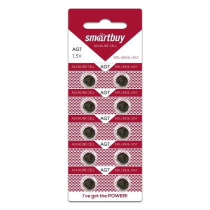 Батарейка часовая Smartbuy AG7-10B (200/2000) SBBB-AG7-10B