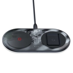 Беспроводное зарядное устройство Baseus Simple 2in1 Phone+Watch 20W/2.7A (TZWXJK-A01) черное